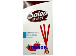 S.L PRETZELS STICK STRAWBERY COAT 50g SOLEO SWEET PL