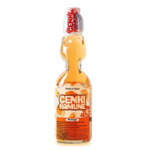 GENKI RAMUNE ORANGE DRINK 200ML JP